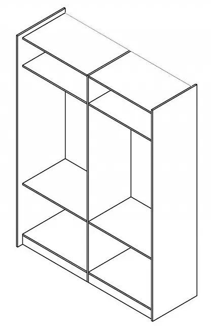 Шкаф-купе арт 10185 — гардеробный